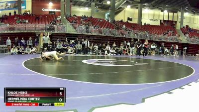 115 lbs Round 2 (8 Team) - Hermelinda Cortez, Grand Island Girls vs Khloe Heinz, Omaha Westside Girls