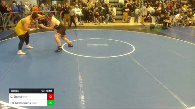 285 lbs Consy-4 - Cam Danna, West Allegheny vs Braydn McConneha, North Allegheny