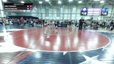 U20 Women - 62 lbs Cons. Round 2 - Emily Zachary, MT vs Evelyn Phillips, WA
