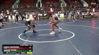 130 lbs Semifinal - Karson Yancer, Unattached vs Logan Carstensen, Clare