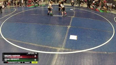 42 lbs Cons. Round 2 - Brooks Harmon, Payson Lions Wrestling Club vs Ridge Memmott, JWC