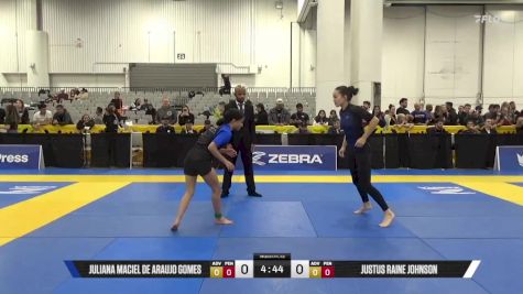 JUSTUS RAINE JOHNSON vs JULIANA MACIEL DE ARAUJO GOMES 2025 World IBJJF Jiu-Jitsu No-Gi Championship