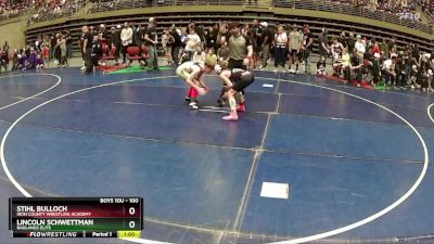 100 lbs Semifinal - Stihl Bulloch, Iron County Wrestling Academy vs Lincoln Schwettman, Badlands Elite