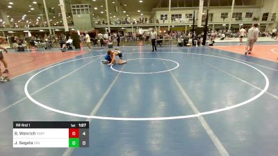 115 lbs Rr Rnd 1 - Brayden Wenrich, Northampton vs John Segata, Council Rock South