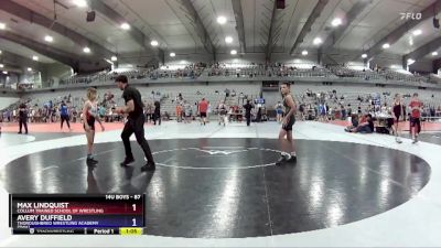 87 lbs Round 5 - Max Lindquist, Collum Trained School Of Wrestling vs Avery Duffield, Thoroughbred Wrestling Academy (TWA)