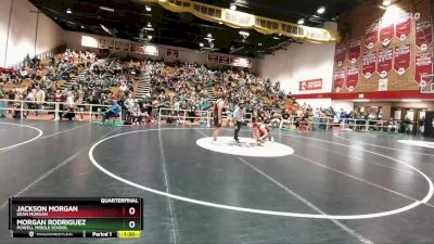 180 lbs Quarterfinal - Morgan Rodriguez, Powell Middle School vs Jackson Morgan, Dean Morgan