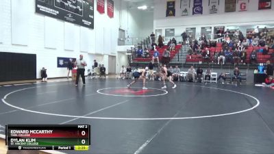 125 lbs Quarterfinal - Edward McCarthy, Thiel College vs Dylan Klim, St. Vincent College