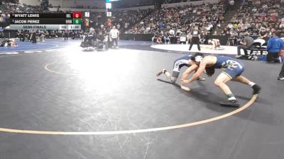 157 lbs Semifinal - Wyatt Lewis, Del Norte (Cresent City) (NC) vs Jacob Perez, Everett Alvarez (CC)