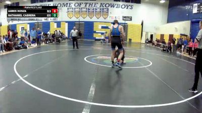 157 lbs Quarterfinals (8 Team) - Nathaniel Cabrera, Osceola (Kissimmee) vs James Kosza, Wellington Community Hs