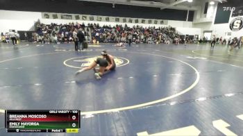 100 lbs Cons. Round 2 - Breanna Moscoso, Hillcrest vs Emily Mayorga, Eisenhower