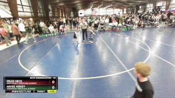 43 lbs Cons. Semi - Miles Heck, Iron County Wrestling Academy vs Hayes Hiskey, Sanderson Wrestling Academy