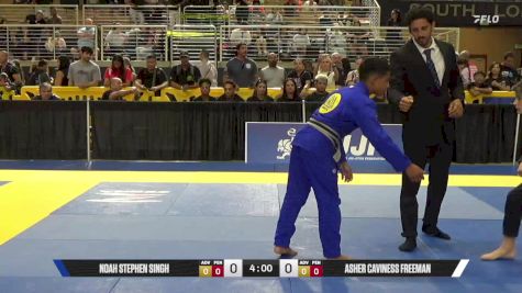 Noah Stephen Singh vs Asher Caviness Freeman 2025 Pan Kids Jiu-Jitsu IBJJF Championship