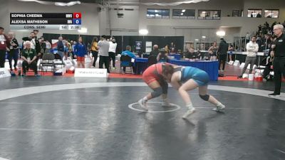 61kg Cons. Semi - Sophia Cheema, Matmen Wrestling Club vs Alexsa Matheson, Island Wrestling Academy