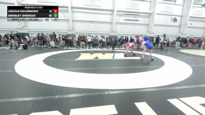 133 lbs Quarterfinal - Lincoln Golomboski, PA vs Brinsley Sheridan, WV