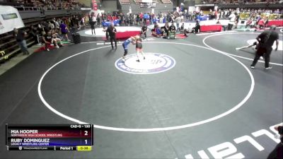 130 lbs Quarterfinal - Mia Hooper, Northview High School Wrestling vs Madison Black, Project 8 Wrestling