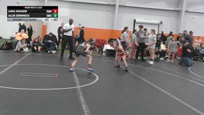 64 lbs Round 5 (6 Team) - Allie Zieminick, Lady Warriors United Gold vs Luna Haugen, PA West Black