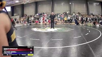 110 lbs Champ. Round 1 - Payton Agnell, Lindsey Wilson vs Emilie Gonzalez, Iowa