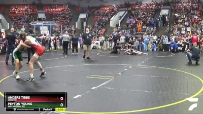 122 lbs Cons. Round 5 - Anders Tibbs, Ares WC vs Peyton Young, Williamston WC