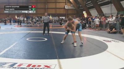 140 lbs Quarterfinal - Landyn Shaffer, Gorilla Grapplers vs Teag Saito, The Academy