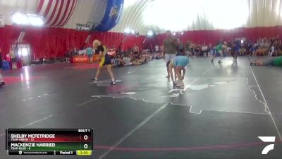 115 lbs Round 1 (6 Team) - Shelby McFetridge, Team Green vs Mackenzie Harried, Team Blue