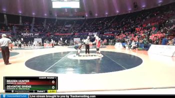 2A 285 lbs Champ. Round 1 - Braden Hunter, Aurora (A. Christian) vs Devontae Givens, Riverside (R.-Brookfield)