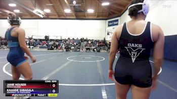 138 lbs Cons. Semi - Kaianne Sabagala, University Of Providence vs Janie Houser, Menlo College