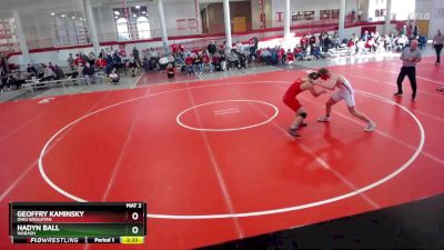 197 lbs Quarterfinal - Hadyn Ball, Wabash vs Geoffry Kaminsky, Ohio Wesleyan