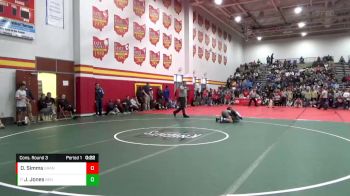 120 lbs Cons. Round 3 - John Jones, Benedictine vs Owen Simms, Granville