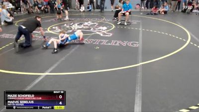 50 lbs 1st Place Match - Maevis Sebelius, Mat-Su Matmen vs Mazie Schofield, Chugach Eagles Wrestling Club