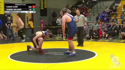 205 lbs Cons. Round 5 - Logan Clark, Elk Grove Wrestling Academy vs Samuel Williams, Livermore Wrestling Club