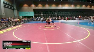 175 lbs Cons. Round 2 - Sam Buono, Junipero Serra vs Geo Pader, Reno