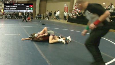 139 Championship Bracket Cons. Round 3 - Joseph Braun, Union Grove vs Max Stroup, Watertown