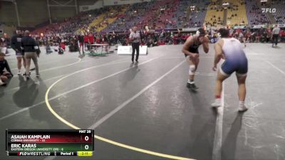 197 lbs Placement (4 Team) - Asaiah Kamplain, Corban University vs Eric Karas, Eastern Oregon University (OR)