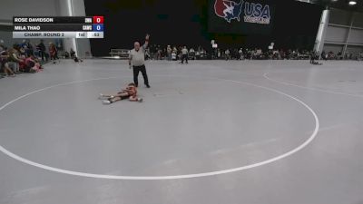 39.5-45.8 lbs Champ. Round 2 - Mila Thao, Combat Athletics Wrestling Club vs Rose Davidson, SlyFox Wrestling Academy