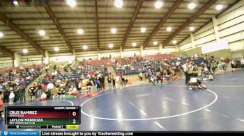 105 lbs Champ. Round 1 - Jaylon Mendoza, Roy Wrestling Club vs Cruz Ramirez, Idaho Gold