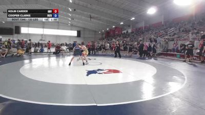 120 lbs Cons. Sub-quarters - Kolin Carder, Orange Fire vs Cooper Clarke, Patton Trained