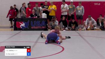 61 kg Quarterfinal - Ethan Oakley, Boone RTC vs Kyle Burwick, Hettinger Wrestling Club