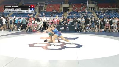 110 lbs Cons. Rd Of 16 - Alexa Thomas, Wisconsin vs Addison St George, Missouri