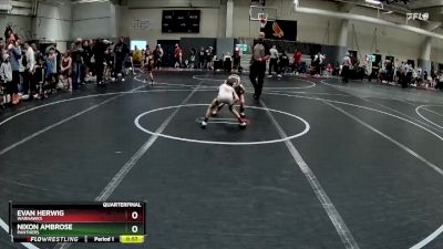 40 lbs Quarterfinal - Evan Herwig, Warhawks vs Nixon Ambrose, Panthers