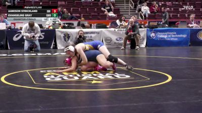 148 lbs Quarterfinal - Jameson Strickland, Sun Valley-G vs Evangeline Gray, Canon-McMillan-G