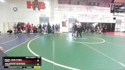 125 lbs Champ. Round 3 - Mary Jane O`neil, Marina vs Mackenzie Quevedo, Warren