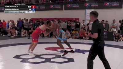 125 Final kg Champ. Round 2 - Cole Mirasola, NLWC/TMWC vs Dreshaun Ross, Sebolt Wrestling Academy