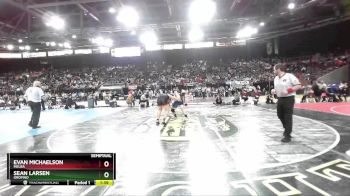 2A 195 lbs Semifinal - Evan Michaelson, Melba vs Sean Larsen, Orofino