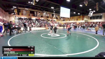 102 lbs Quarterfinal - Isaiah Giron, Oceanside Wresling Club vs Shane Ito, Unattached