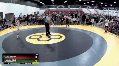 100 lbs Round 1 (8 Team) - Cody Clark, Mat Assassins vs Mason Ekle, Untouchables