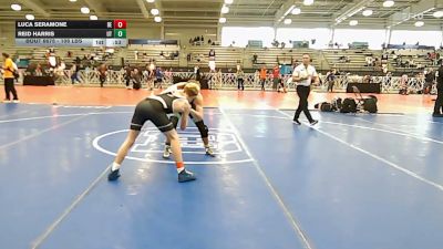 106 lbs Consi Of 16 #2 - Luca Seramone, DE vs Reid Harris, UT