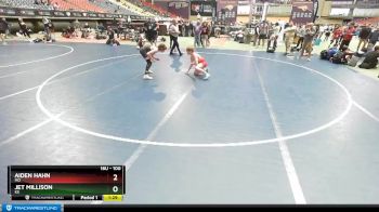 100 lbs Champ. Round 1 - Aiden Hahn, MO vs Jet Millison, KS