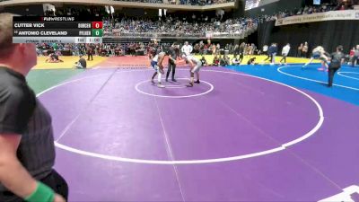 5A 157 lbs Cons. Round 1 - Antonio Cleveland, Pflugerville Hendrickson vs Cutter Vick, Burleson Centennial