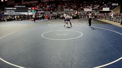 D 2 120 lbs Champ. Round 2 - Jake Volz, Archbishop Hannan vs Karter Cox, St. Thomas More