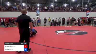 97 kg Quarterfinal - Steven Burrell Jr, Cavalier Wrestling Club vs Soren Herzog, Air Force Regional Training Center